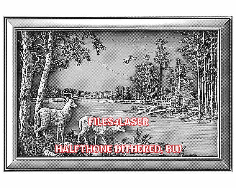 Deers 3d illusion & laser-ready files - 3DWave.us