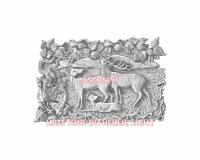 Deers 3d illusion & laser-ready files - 3DWave.us