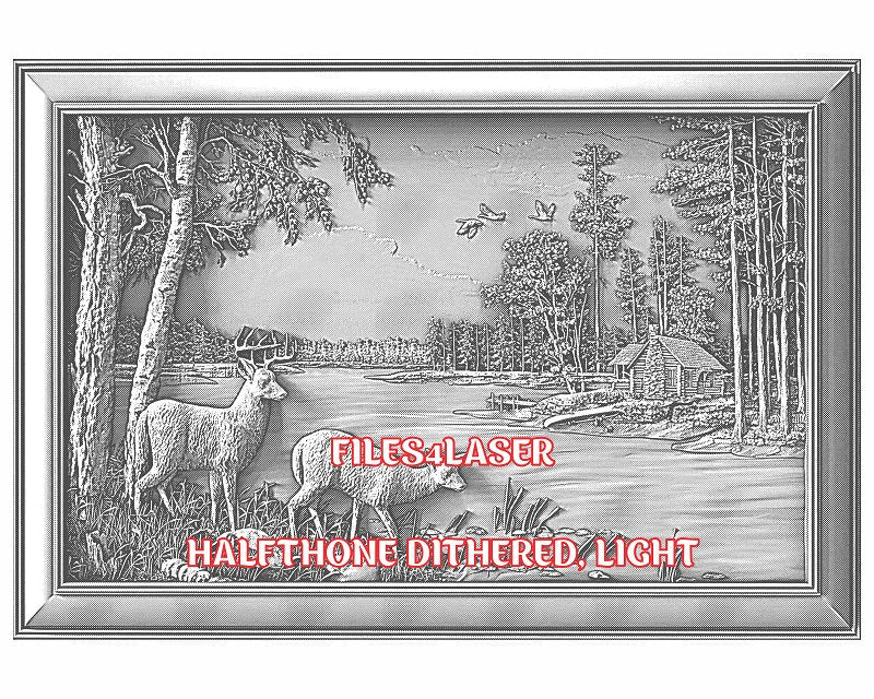 Deers 3d illusion & laser-ready files - 3DWave.us