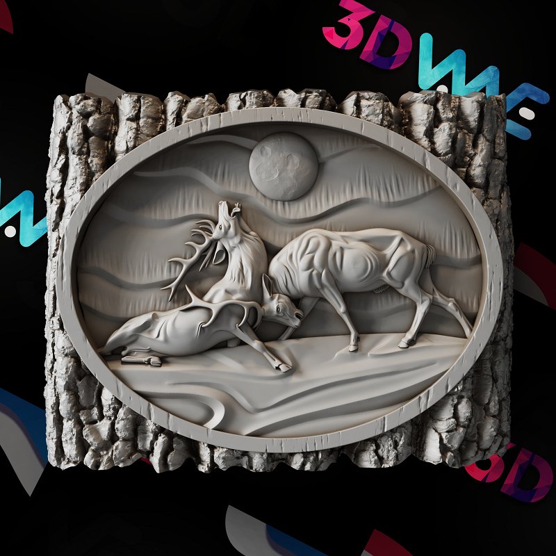 Deers 3d stl - 3DWave.us