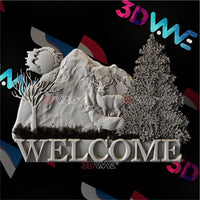 Thumbnail for DEERS WELCOME SIGN 3d stl 3DWave.us