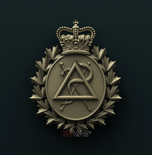 DENTAL BRANCH BADGE, CANADIAN FORCES 3D STL 3DWave