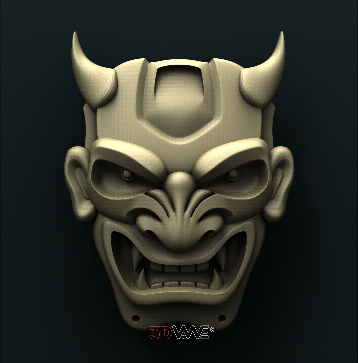 DEVIL MASK 3D STL - - 3DWave.us