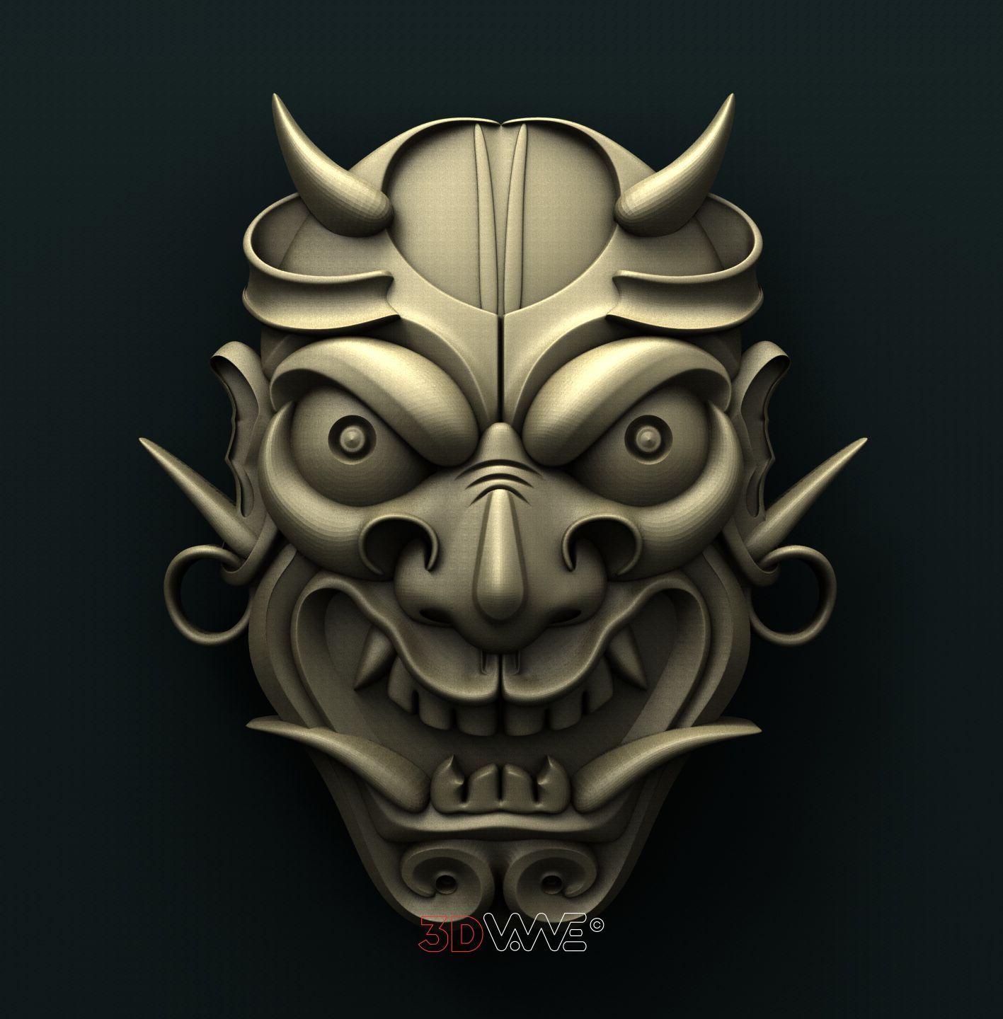 DEVIL MASK 3D STL - - 3DWave.us