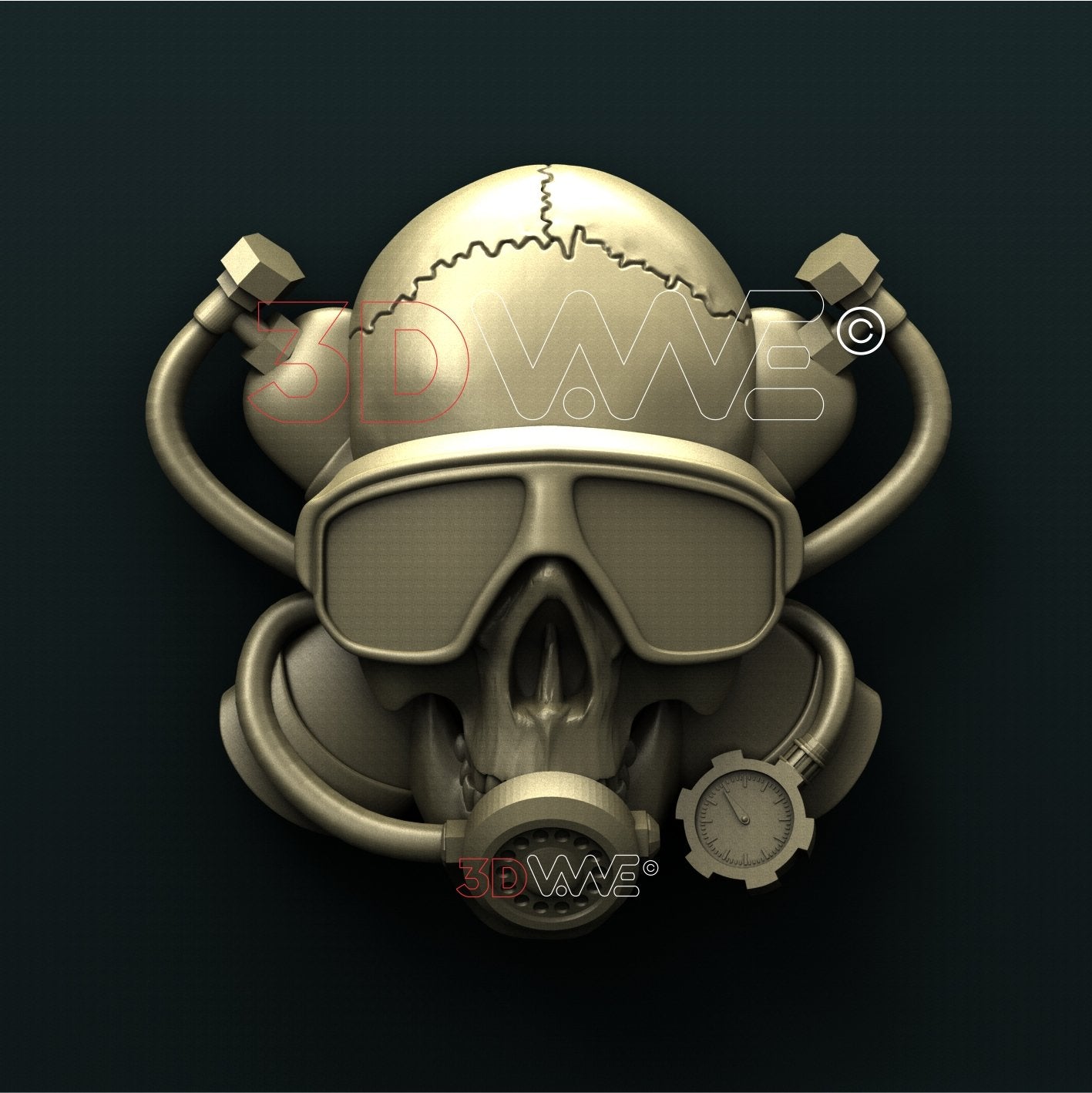 DIVER SKULL 3D STL 3DWave