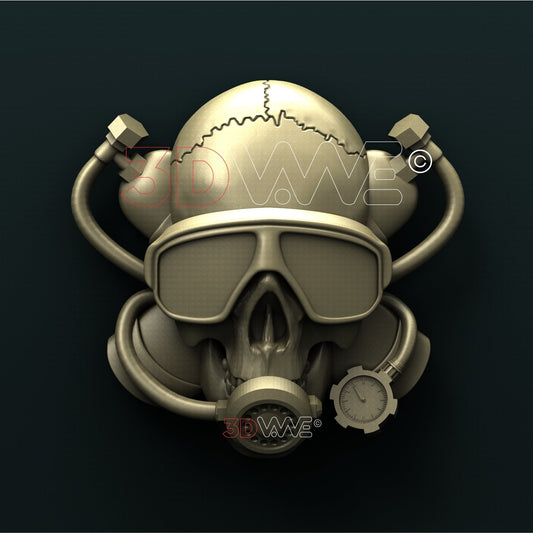 DIVER SKULL 3D STL 3DWave