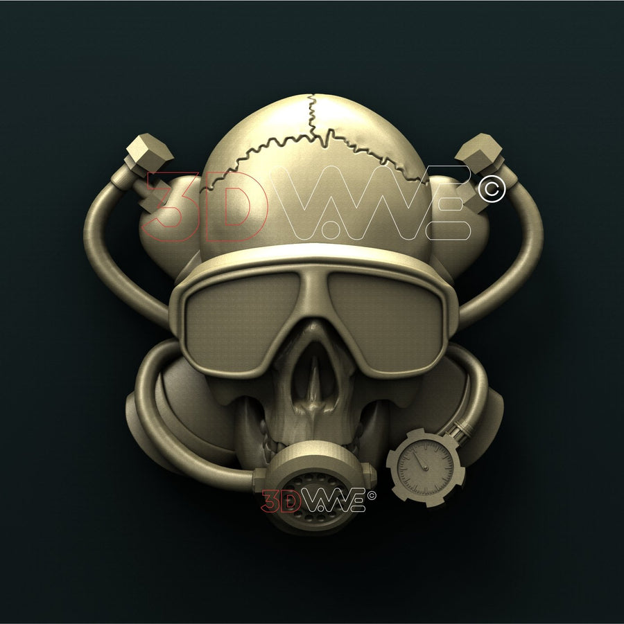 DIVER SKULL 3D STL 3DWave