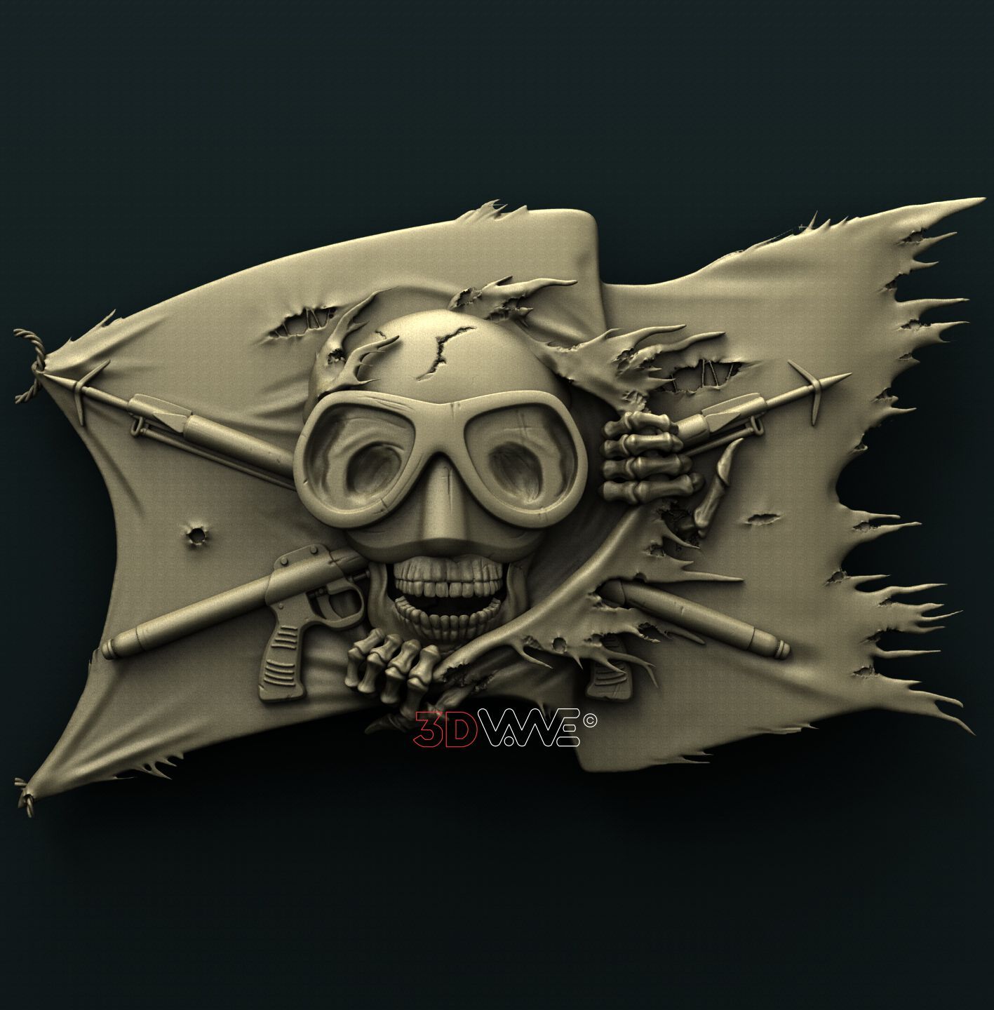 DIVERS SKULL 3D STL 3DWave