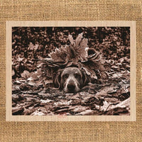 Thumbnail for DOG IN LEAVES laser-ready file 3DWave.us