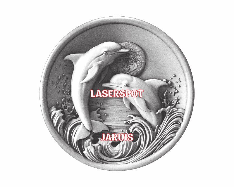 Dolphins 3d illusion & laser-ready files - 3DWave.us