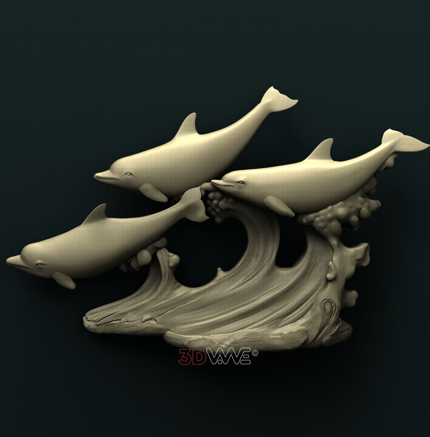 DOLPHINS 3D STL 3DWave