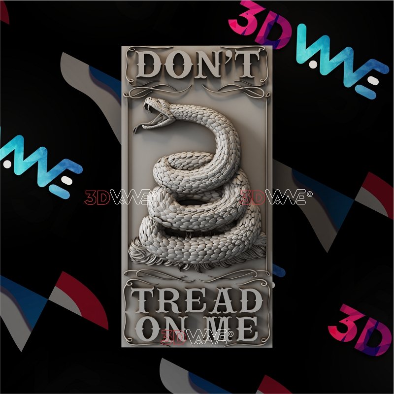 DON'T TREAD ON ME 3d stl 3DWave.us