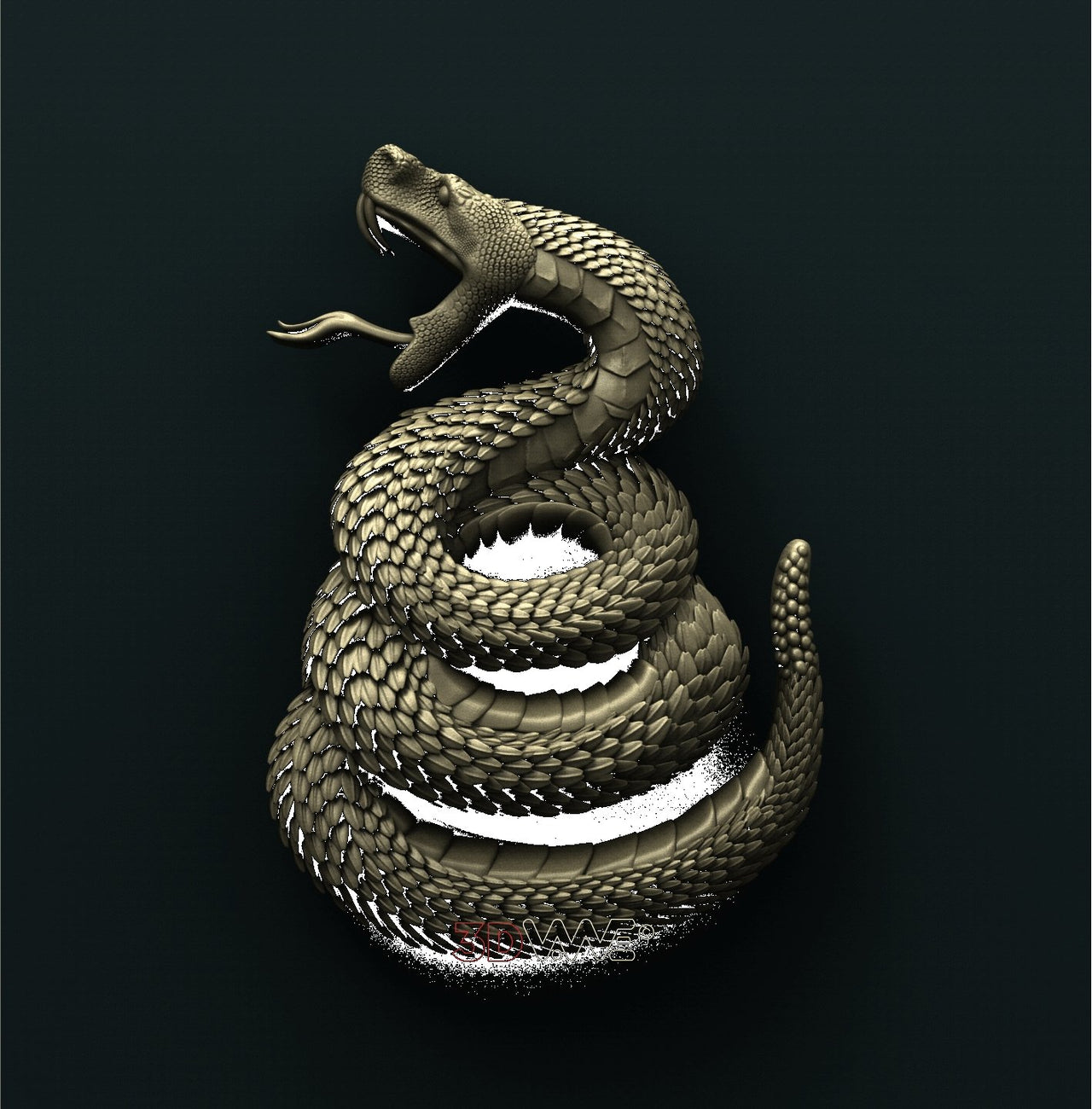 DON'T TREAD ON ME 3D STL 3DWave