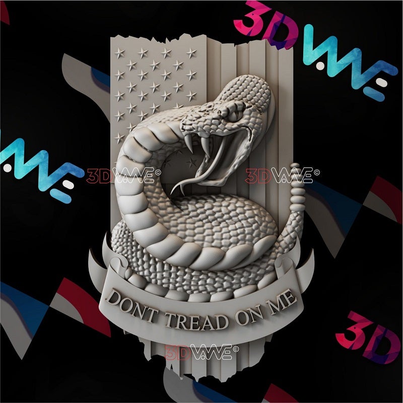 DON'T TREAD ON ME 3d stl 3DWave.us