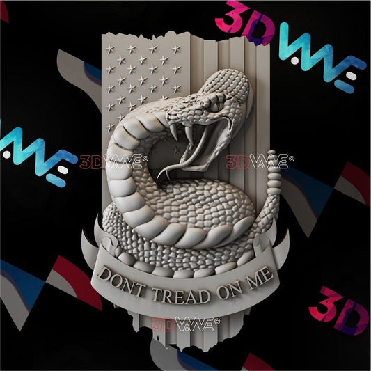 DON'T TREAD ON ME 3d stl 3DWave.us