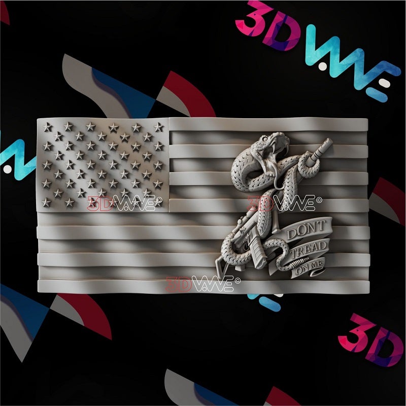 DONT TREAD ON ME 3d stl 3DWave.us