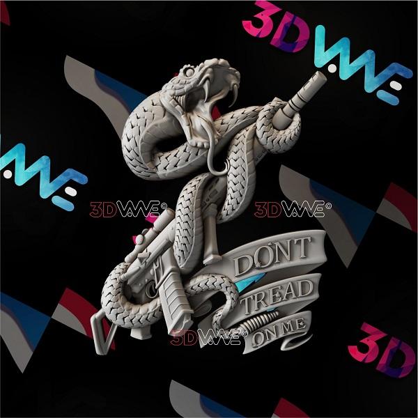 DON'T TREAD ON ME 3d stl 3DWave.us