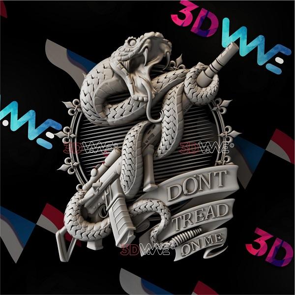 DON'T TREAD ON ME 3d stl 3DWave.us