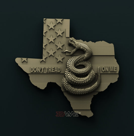 DON'T TREAD ON ME 3D STL 3DWave