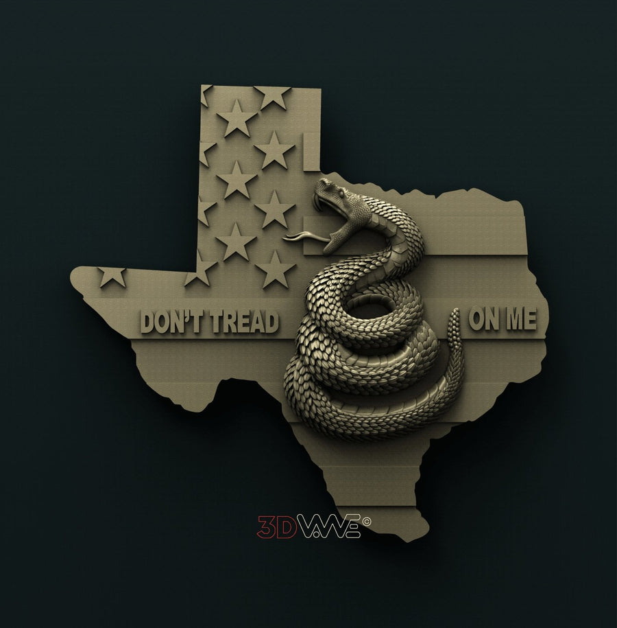 DON'T TREAD ON ME 3D STL 3DWave