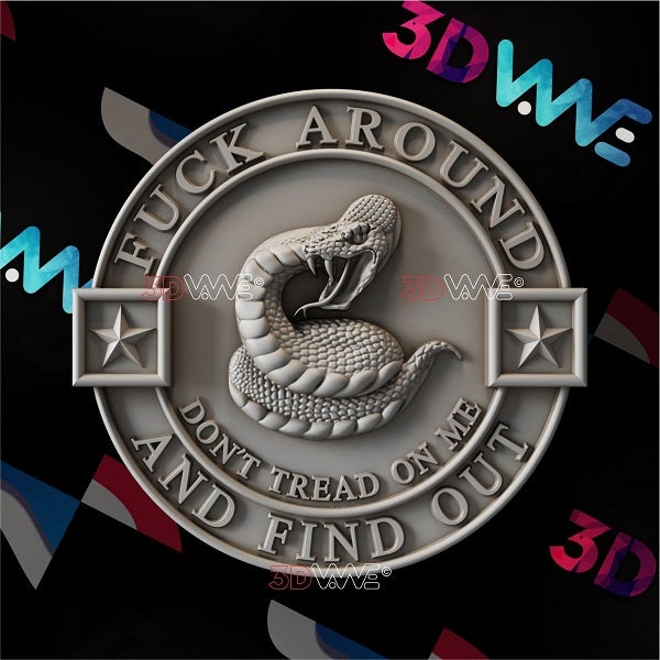 DON'T TREAD ON ME 3d stl 3DWave.us