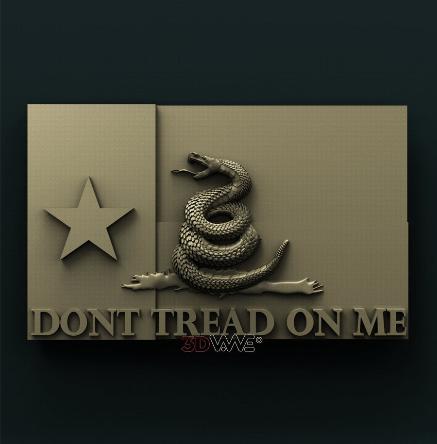 DON'T TREAD ON ME 3D STL 3DWave