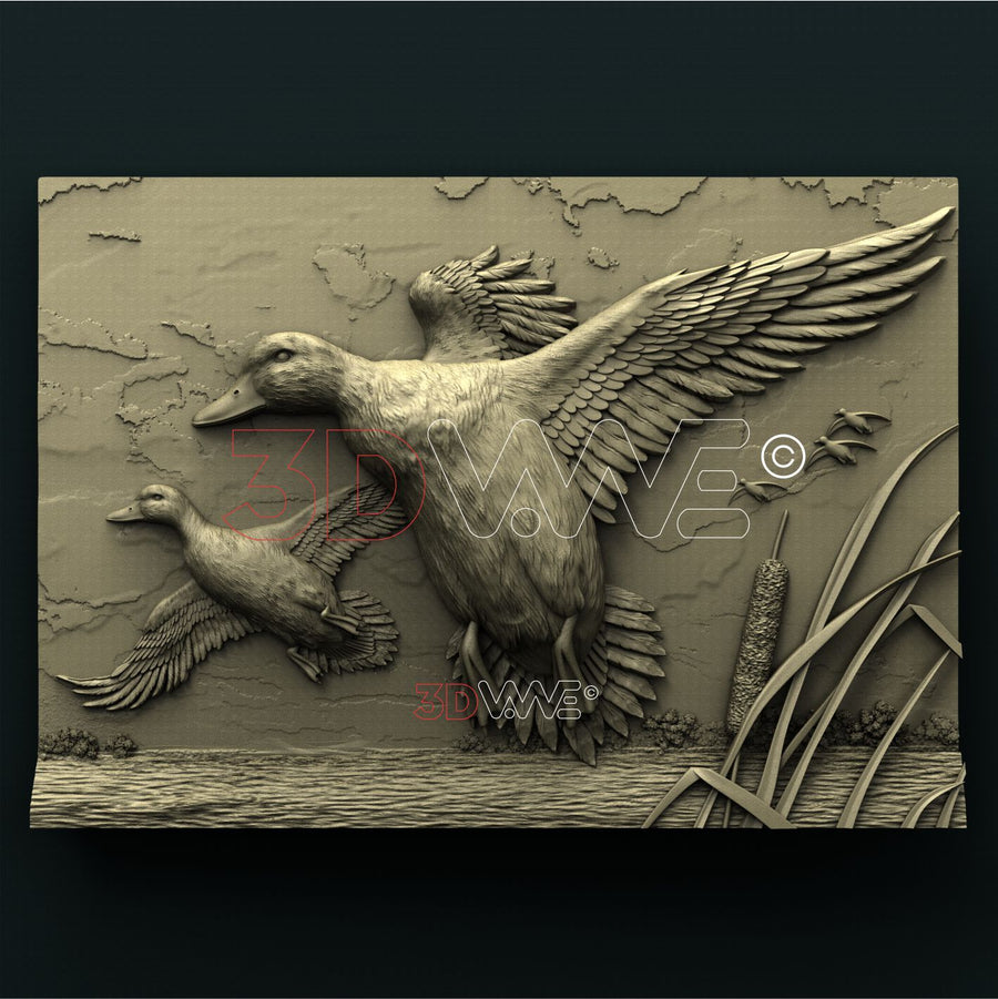 DUCKS ON FLIGHT 3D STL 3DWave
