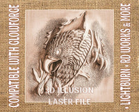 Thumbnail for Eagle 3d illusion & laser-ready files - 3DWave.us