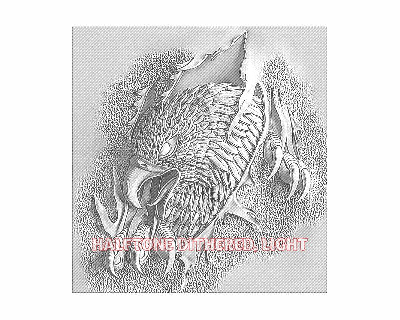 Eagle 3d illusion & laser-ready files - 3DWave.us