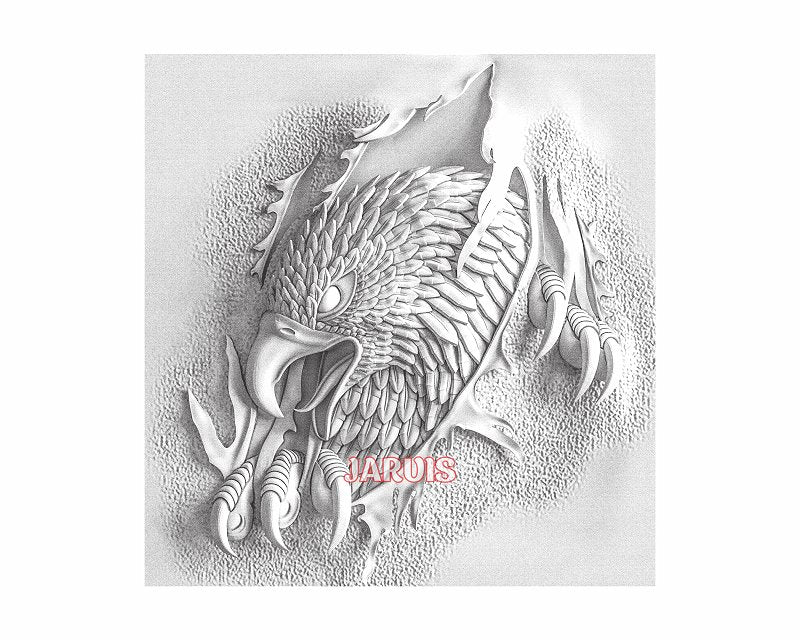 Eagle 3d illusion & laser-ready files - 3DWave.us