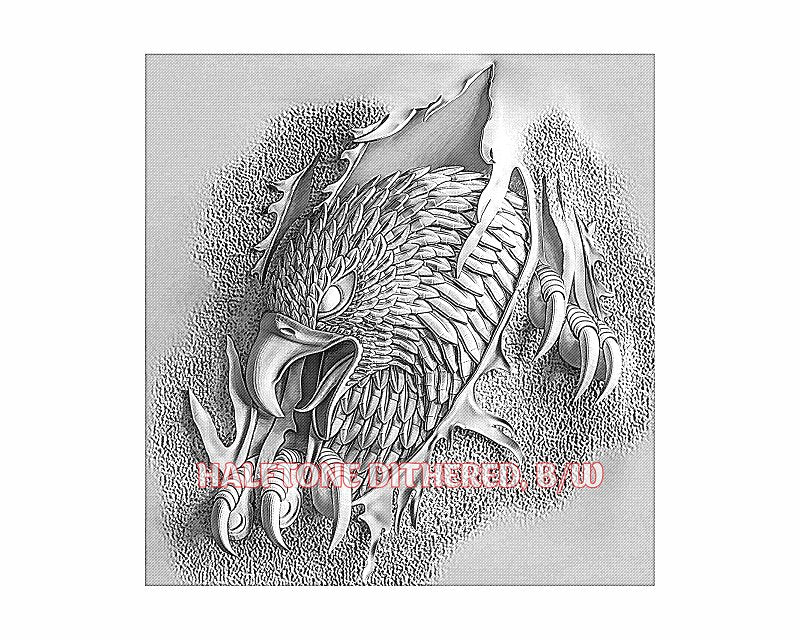 Eagle 3d illusion & laser-ready files - 3DWave.us