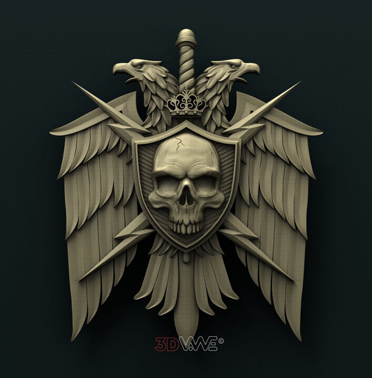 EAGLE SKULL 3D STL 3DWave