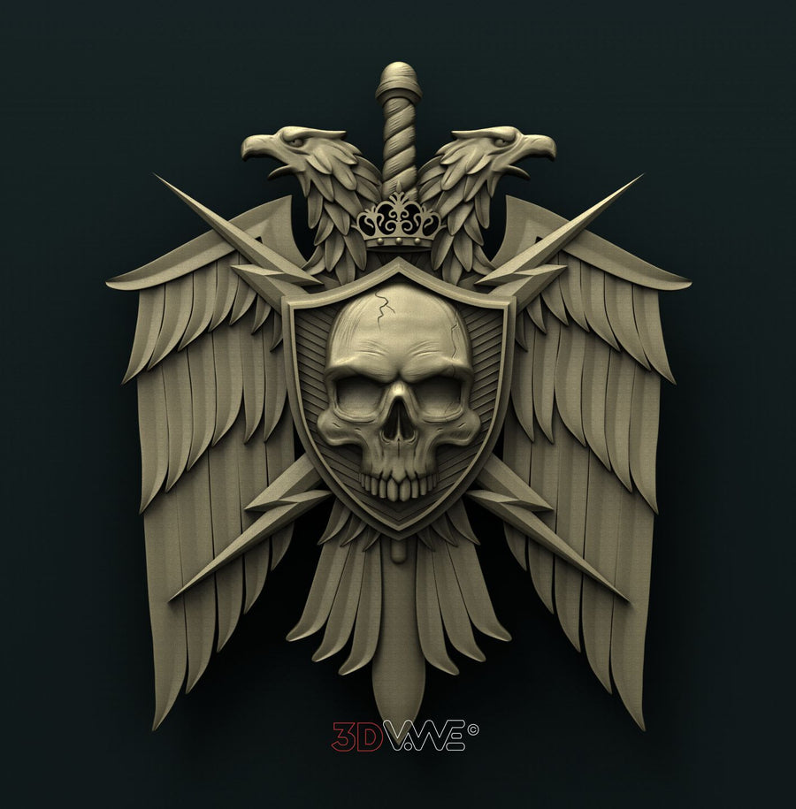 EAGLE SKULL 3D STL 3DWave