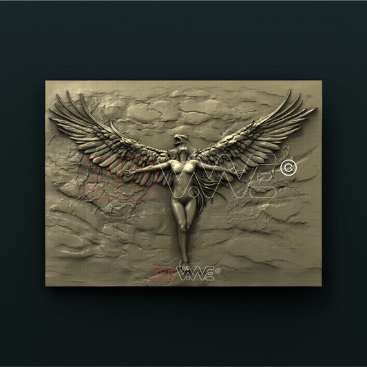 EAGLE WOMAN 3D STL 3DWave
