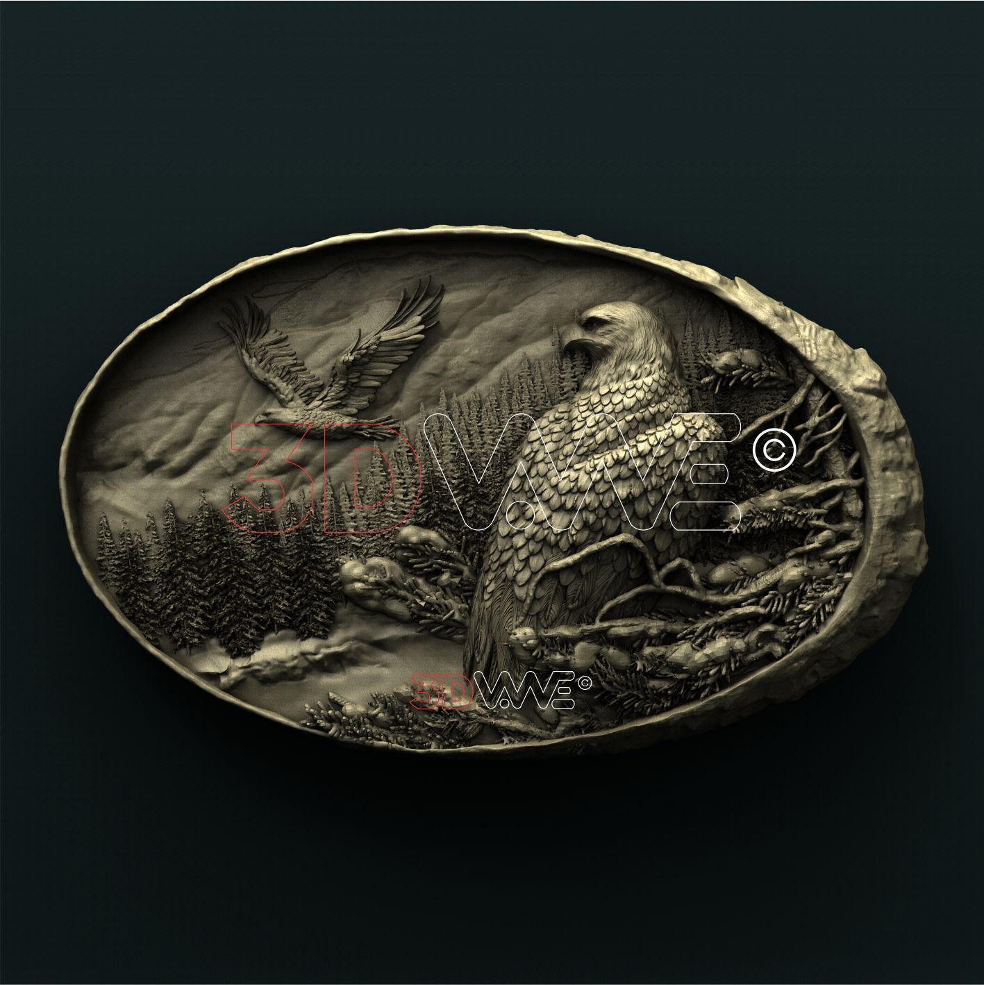 EAGLES 3D STL 3DWave