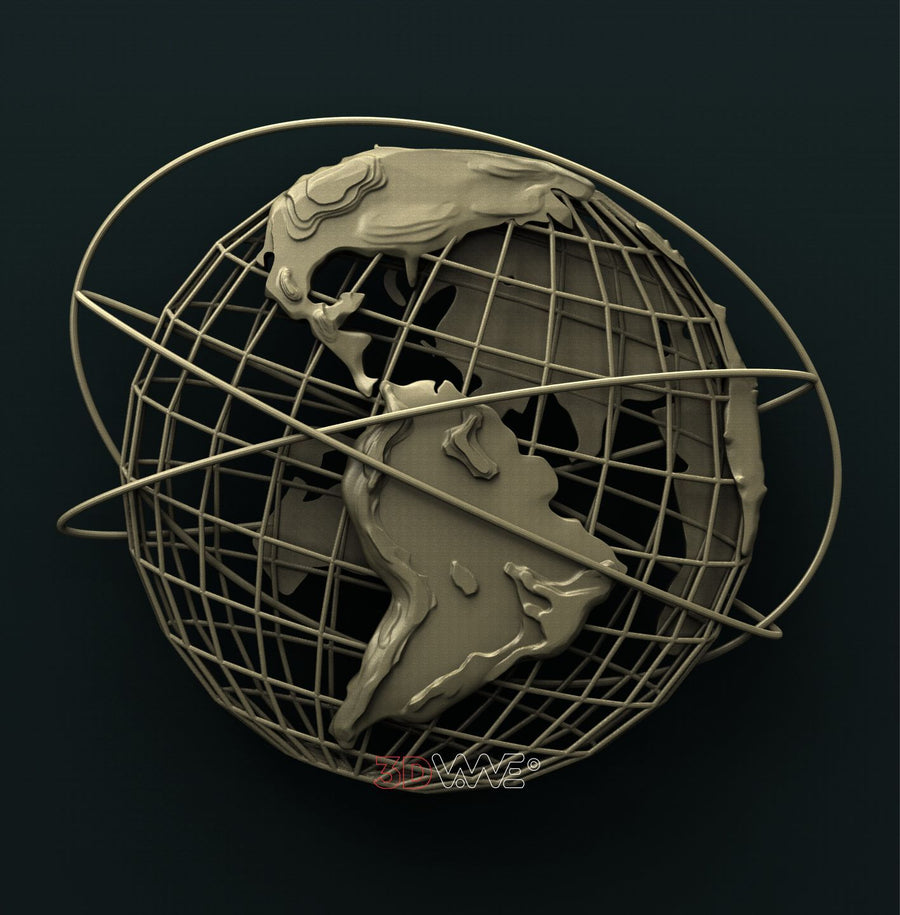EARTH 3D STL 3DWave