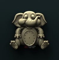 Thumbnail for ELEPHANT CLOCK 3D STL 3DWave