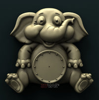 Thumbnail for ELEPHANT CLOCK 3D STL 3DWave
