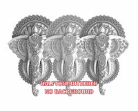 Thumbnail for ELEPHANT MANDALA 3d illusion & laser-ready file 3DWave.us
