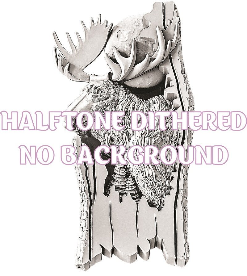 ELK 3d illusion & laser-ready file 3DWave.us