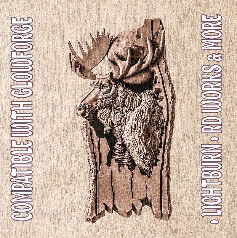 ELK 3d illusion & laser-ready file 3DWave.us