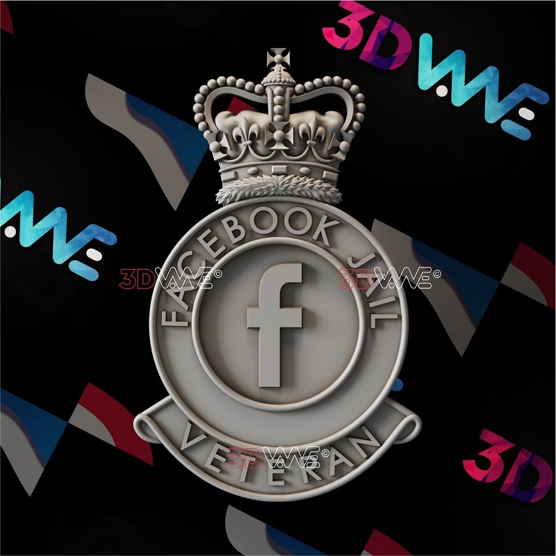 FACEBOOK VETERAN 3d stl - 3DWave.us