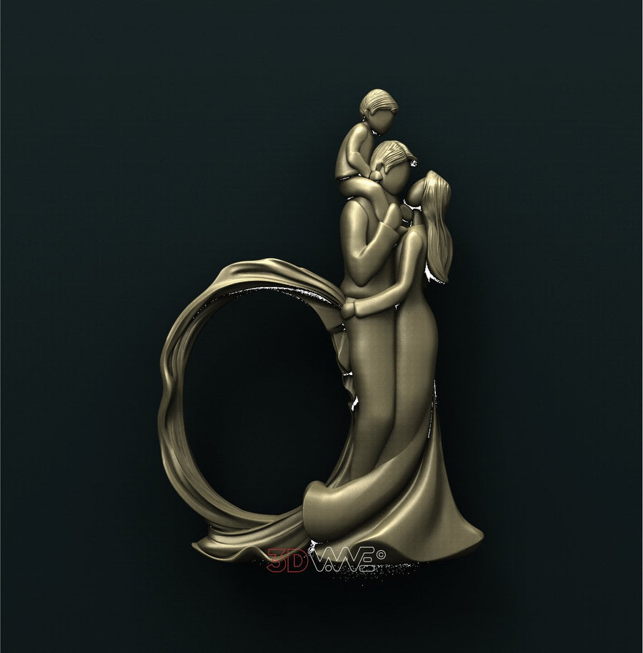 FAMILY PICTURE FRAME 3D STL 3DWave