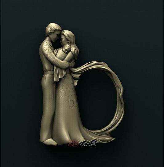 FAMILY PICTURE FRAME 3D STL 3DWave