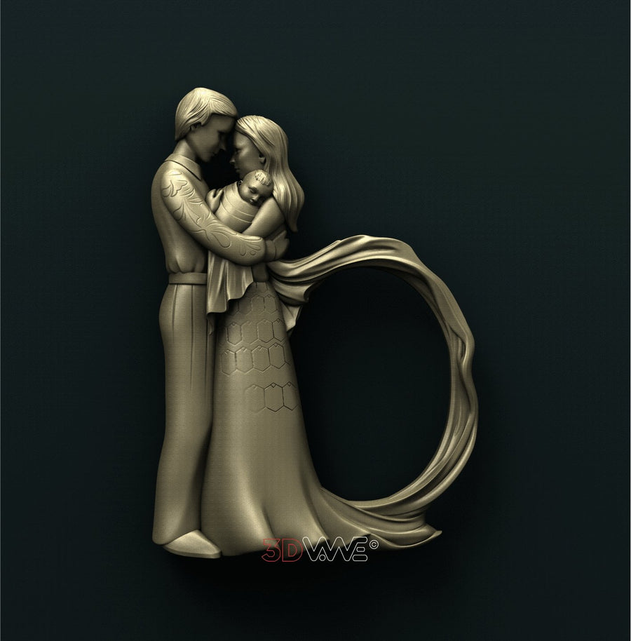 FAMILY PICTURE FRAME 3D STL 3DWave