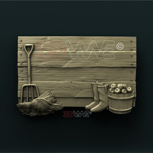 FARM SIGN 3d stl 3DWave