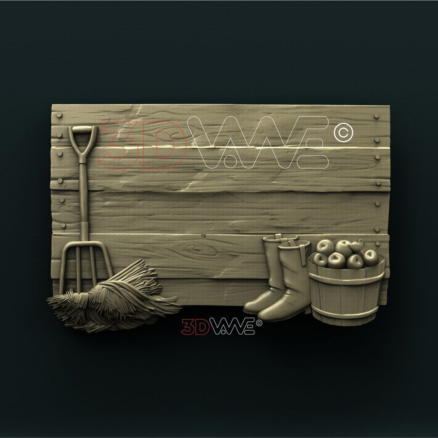 FARM SIGN 3d stl 3DWave