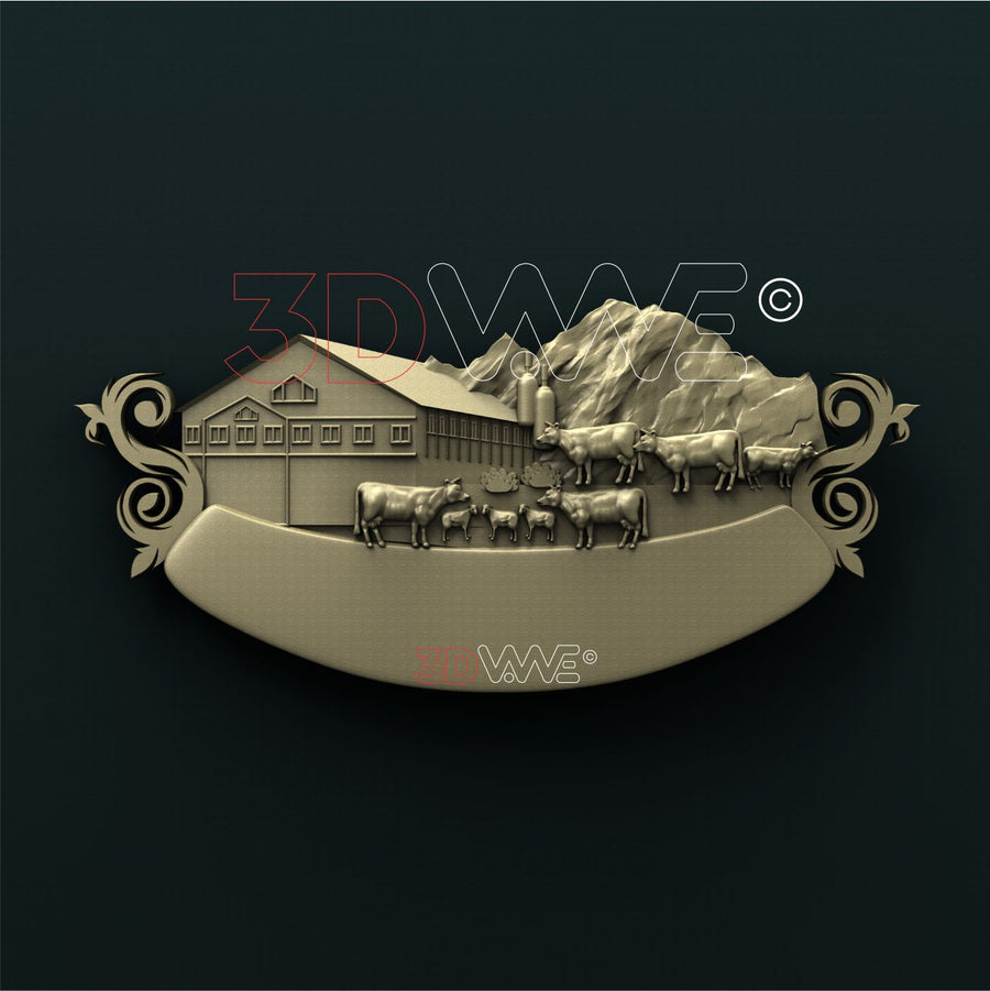 FARM SIGN 3D STL 3DWave