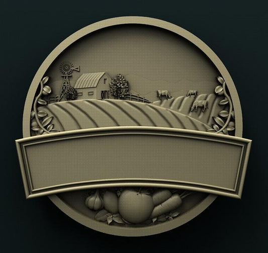 FARM SIGN 3D STL 3DWave