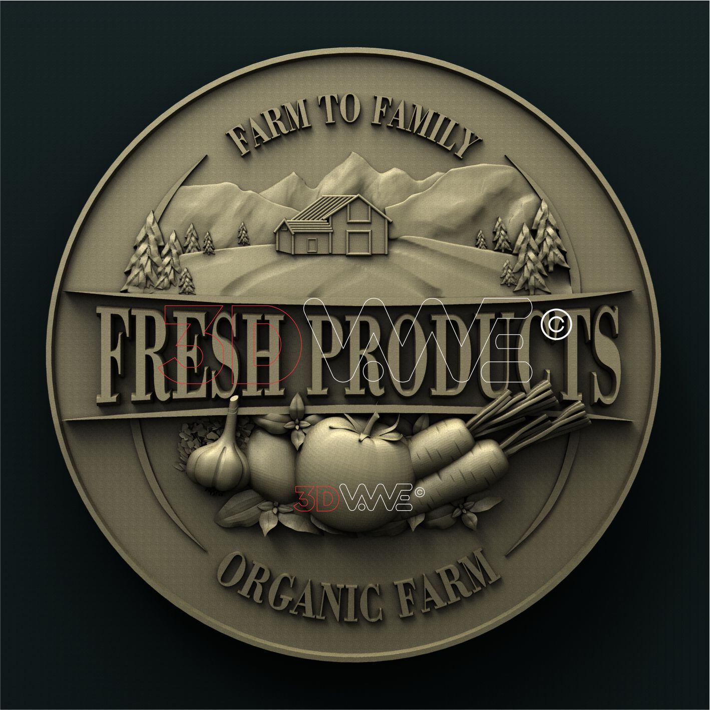 FARM SIGN 3D STL 3DWave